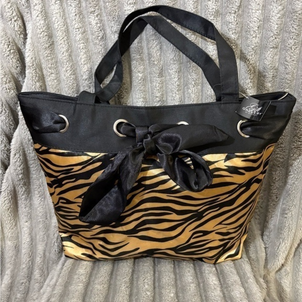 NWT Black and Gold Zebra Print Women's Bag by Gift Gallery